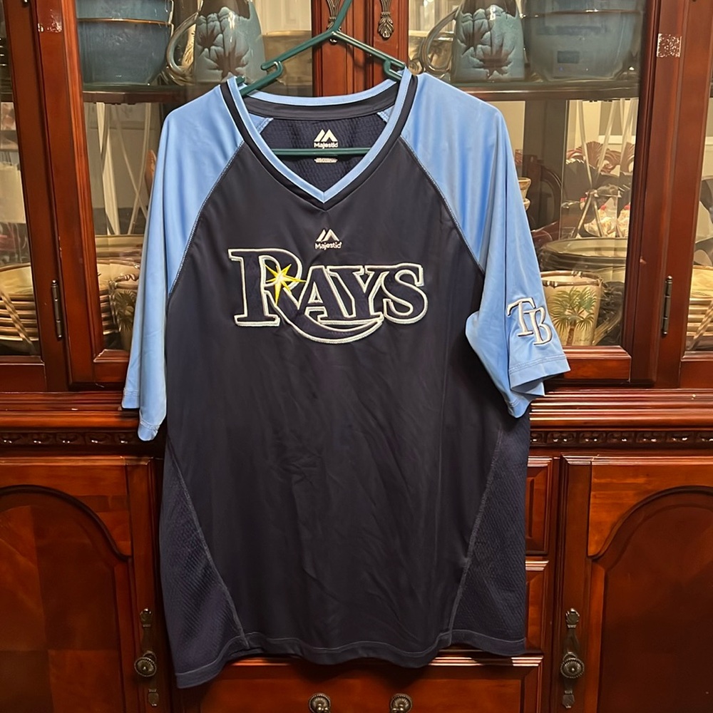 Men’s majestic large Tampa Bay rays shirt